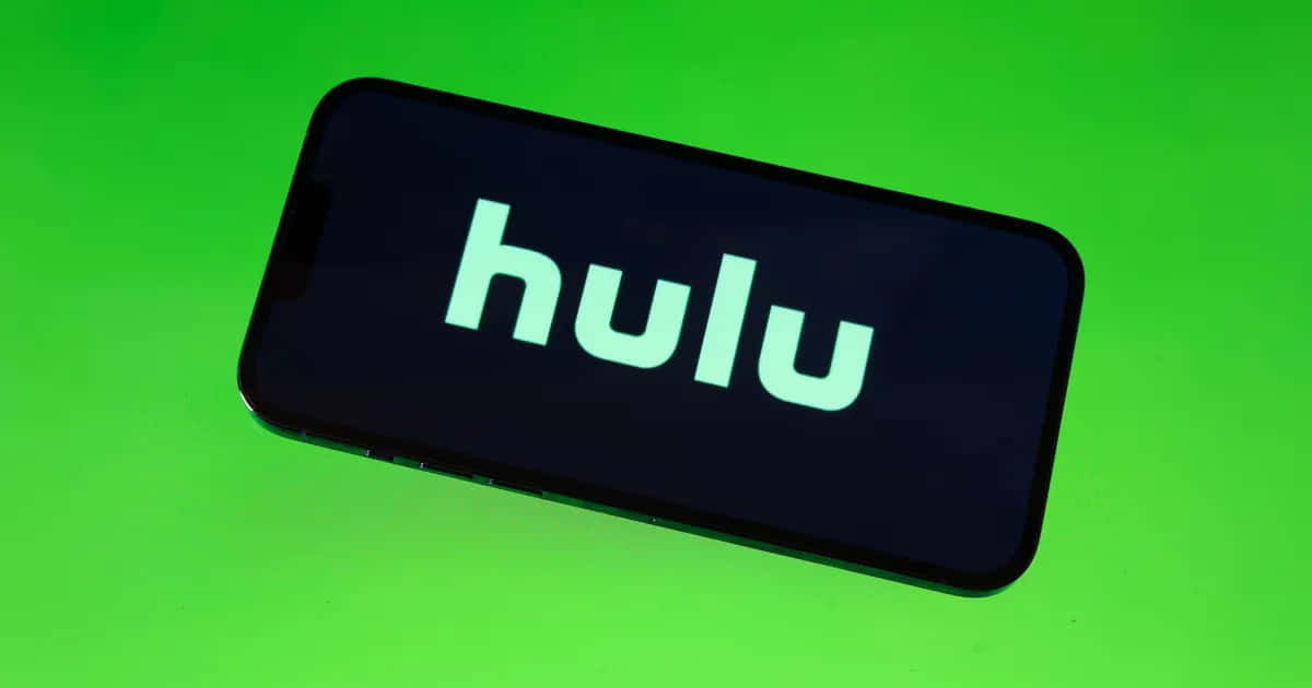 Hulu 標誌顯示在綠色背景上 壁紙