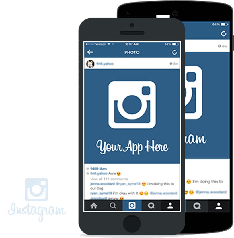 Instagram 應用程式推廣設計展示 壁紙