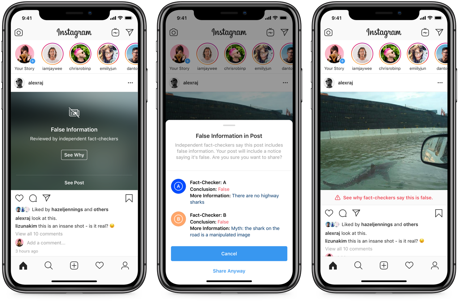 Instagram 事實查核功能示範 壁紙