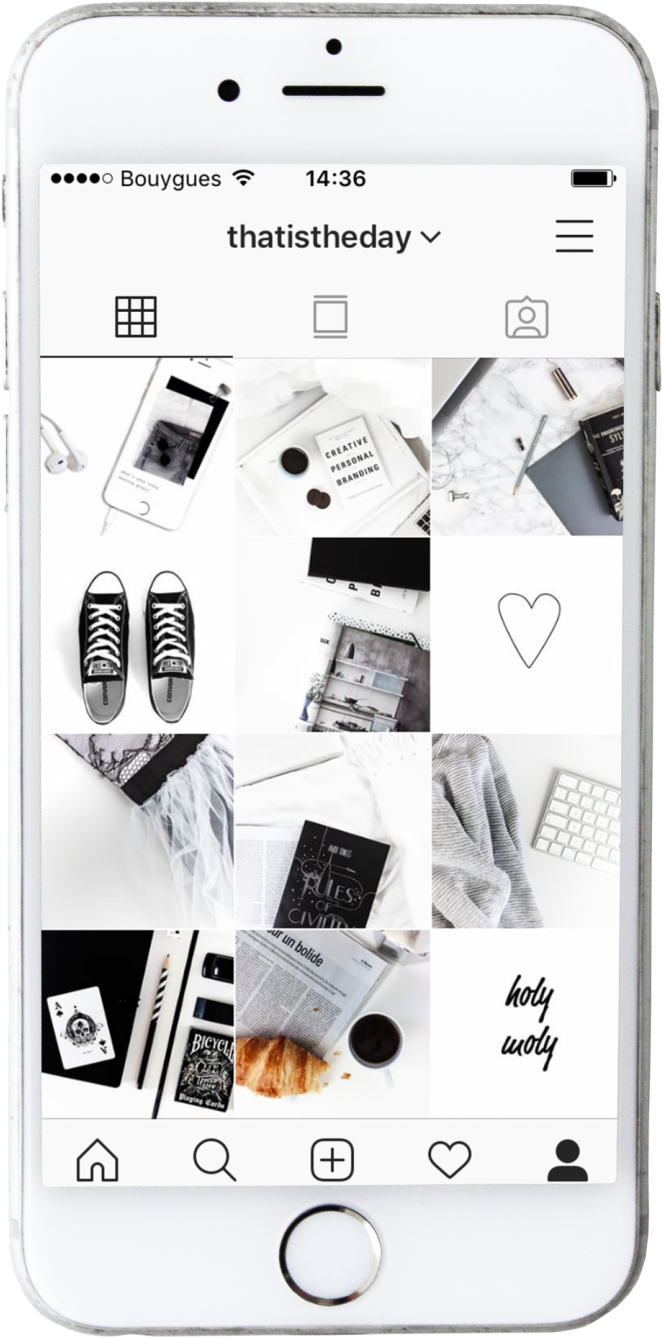黑白Instagram貼文預覽 壁紙
