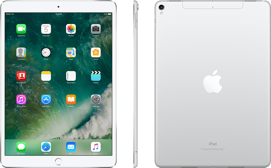 iPad Pro 銀色正面與背面 壁紙