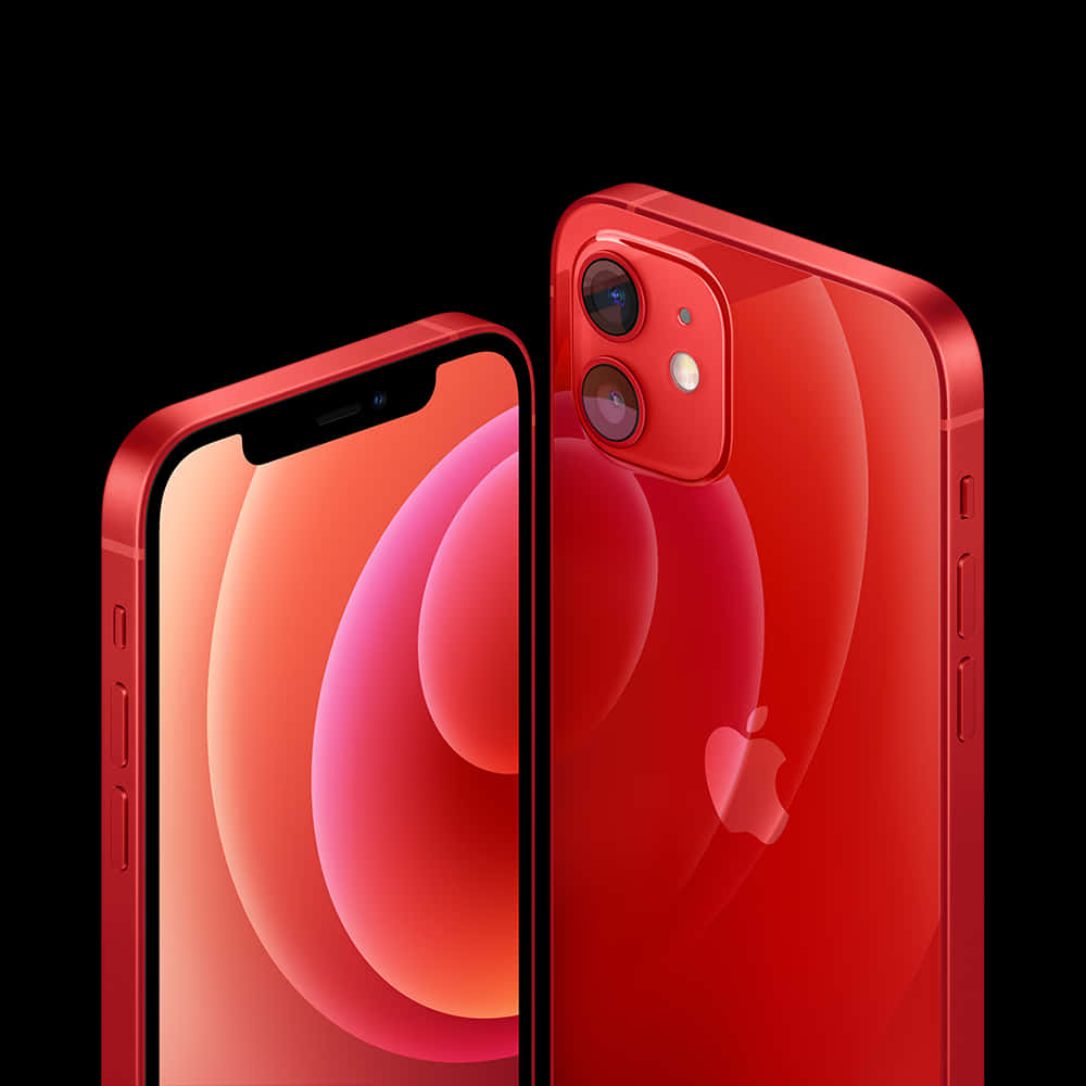 iPhone 12 紅色產品展示 壁紙