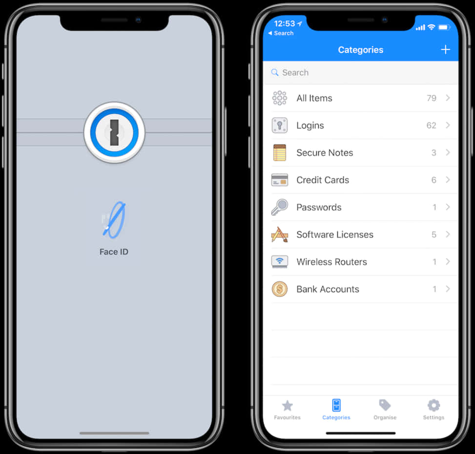 iPhone 12 面部識別密碼管理應用程式畫面 壁紙