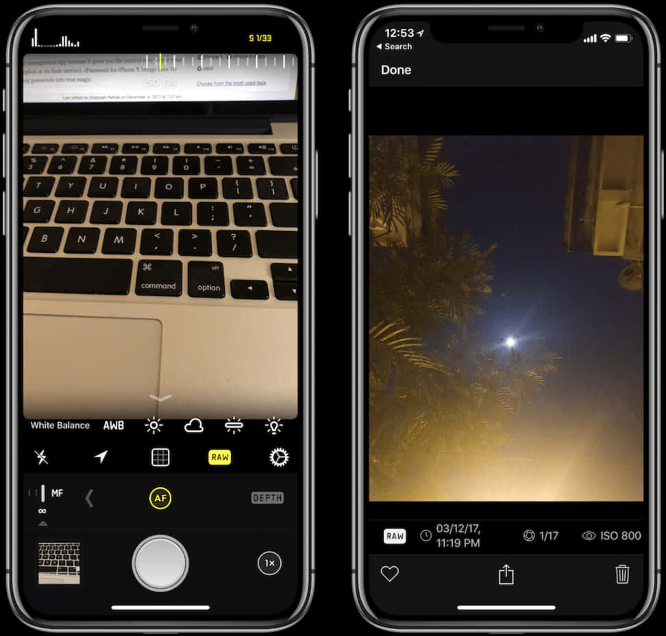 iPhone 12 相機介面 夜間攝影 壁紙