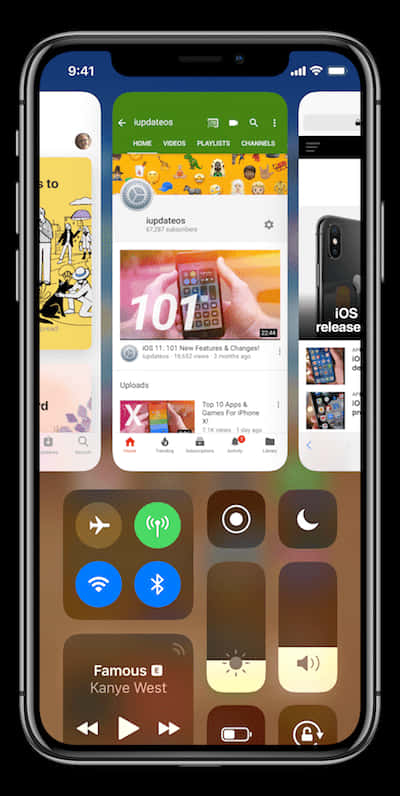 iPhone 12 展示 YouTube 應用程式 — iPhone 12 壁紙