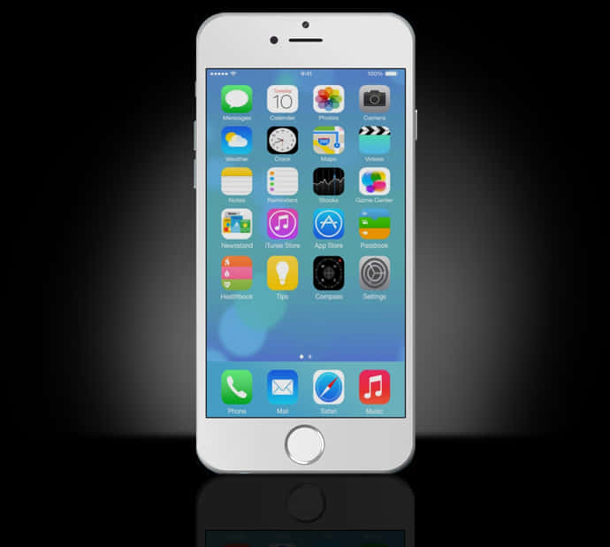 黑色背景上的iPhone 壁紙