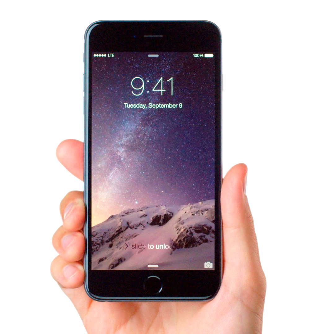 透明背景手持iPhone 壁紙