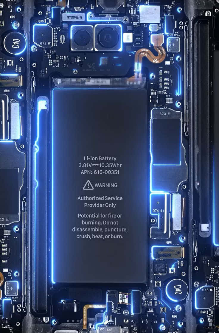 iPhone 7 藍色發光板 壁紙