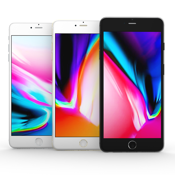 三款iPhone手機展示藝術作品 壁紙