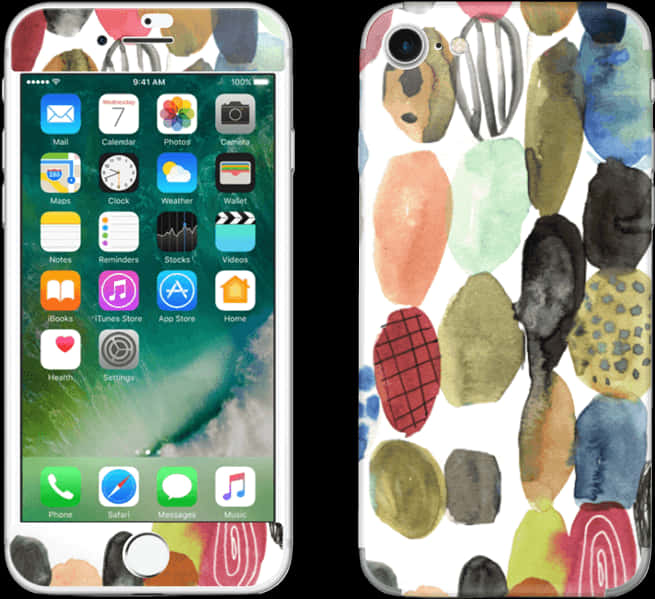 彩色手機殼設計的iPhone 壁紙