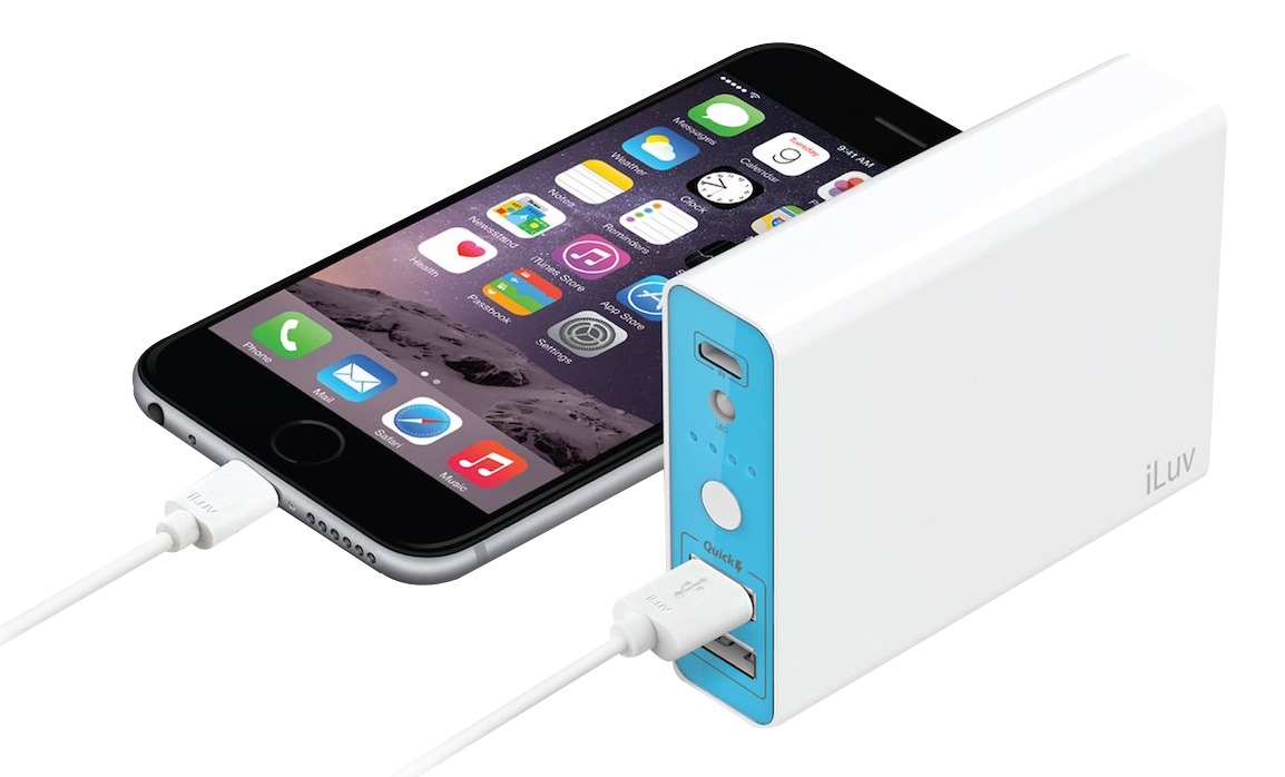 iPhone 充電搭配行動電源 壁紙