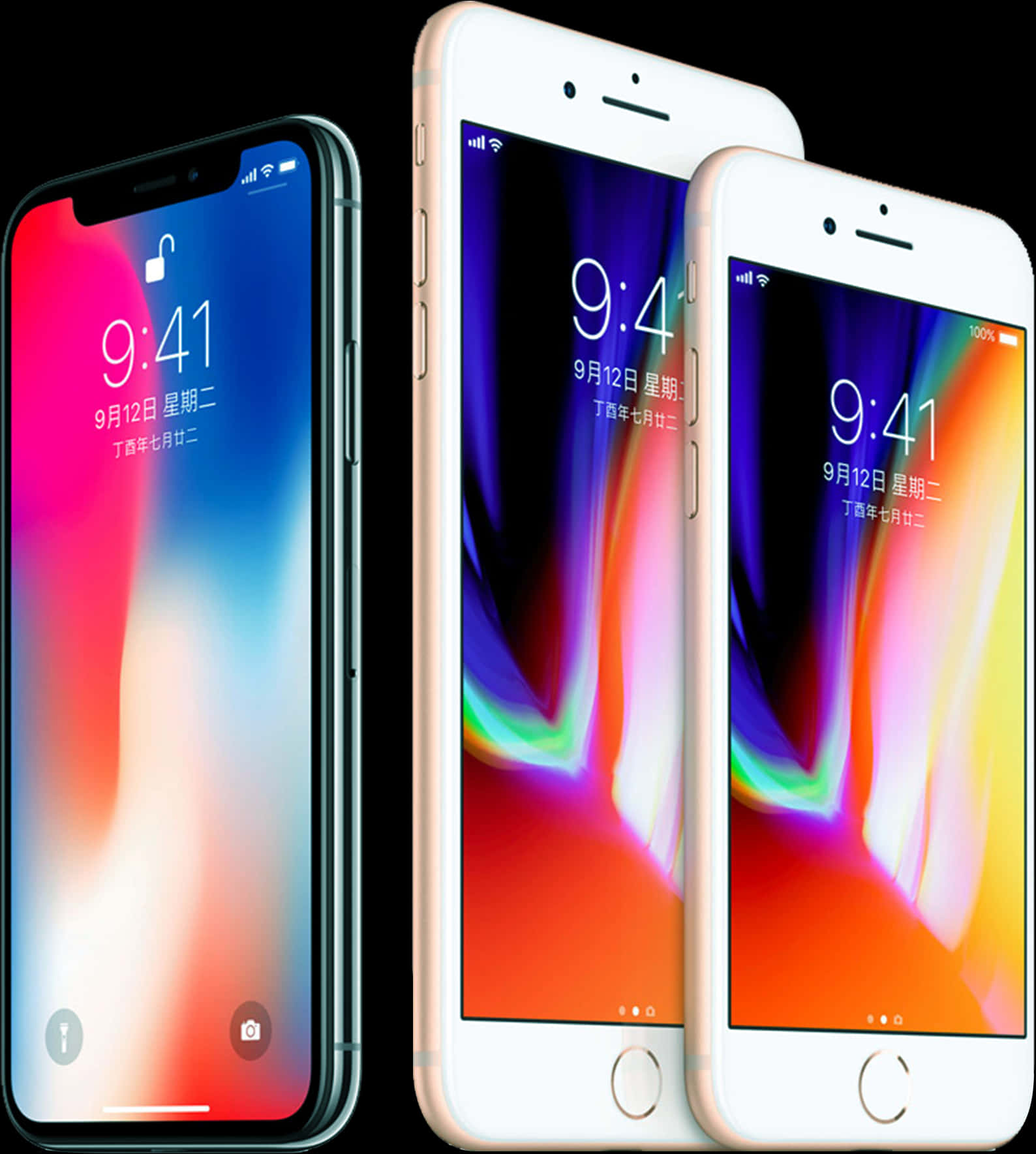 iPhone X 與前代機型比較 壁紙
