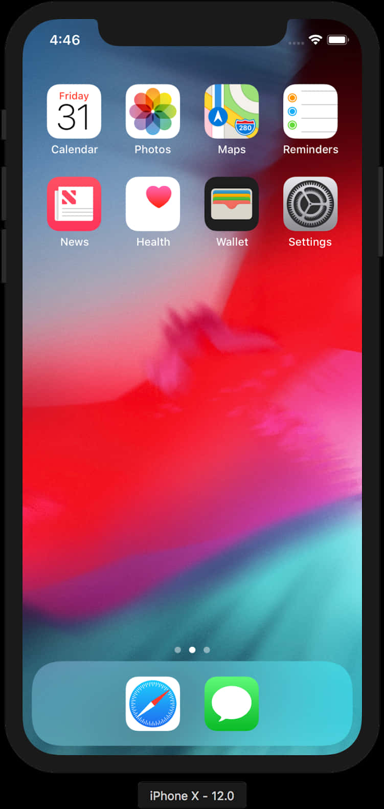 iPhone X 首頁螢幕顯示 壁紙