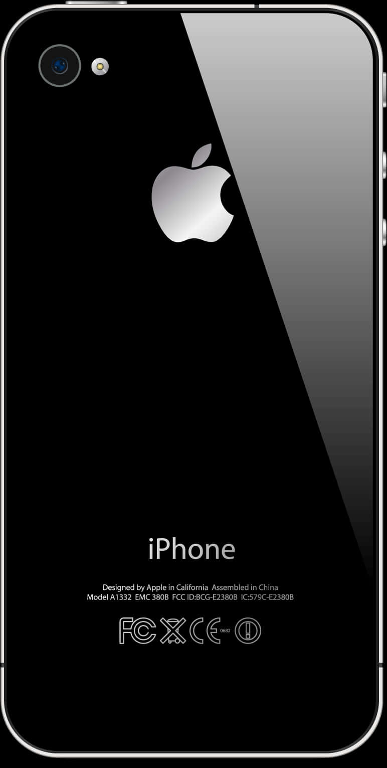 黑色iPhone背面視圖 壁紙