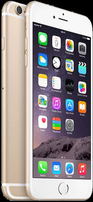 金色iPhone6 Plus前後視角 壁紙