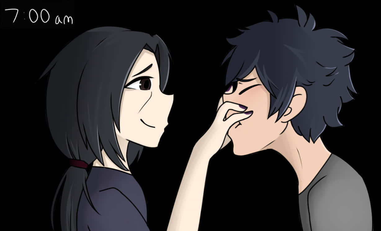 Itachi 與 Sasuke 的晨間互動 壁紙