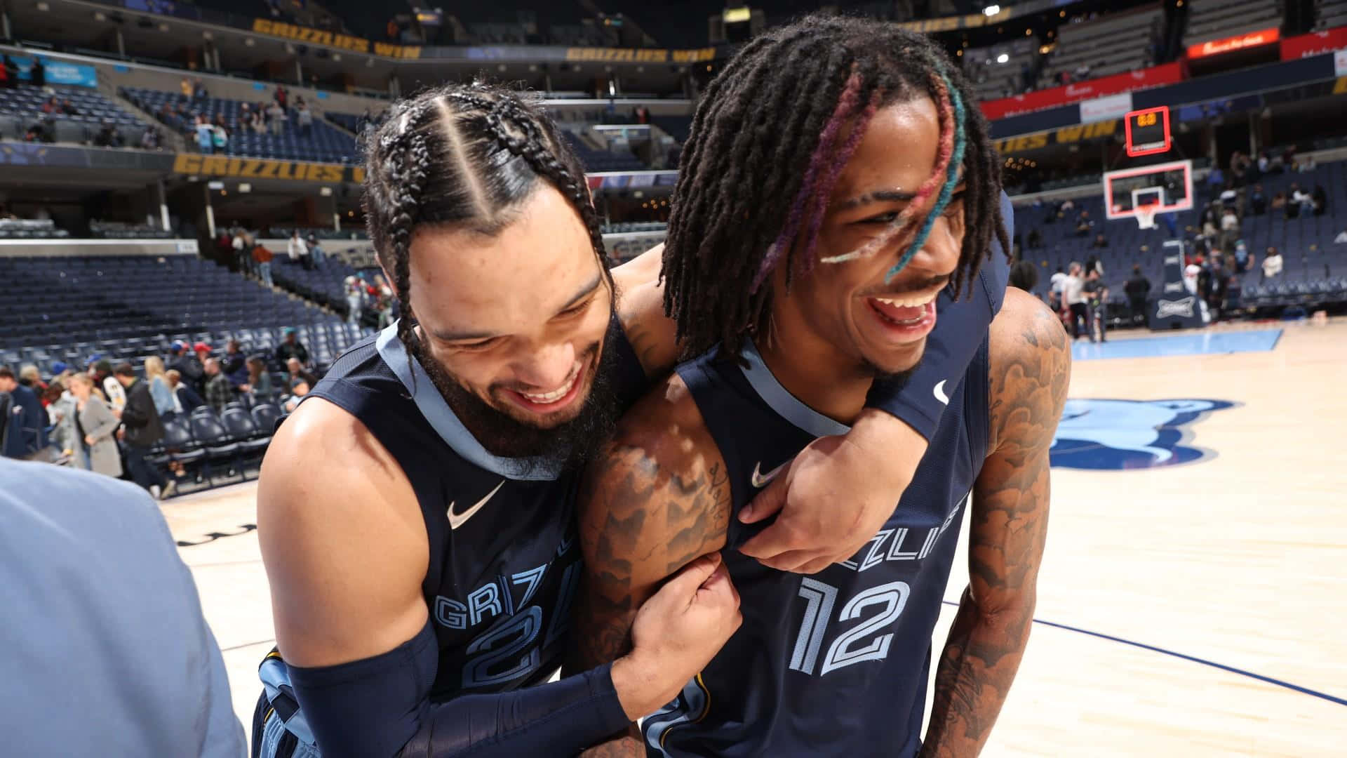 「Ja Morant，充滿活力的曼菲斯灰熊後衛，準備在NBA大展身手。」 壁紙