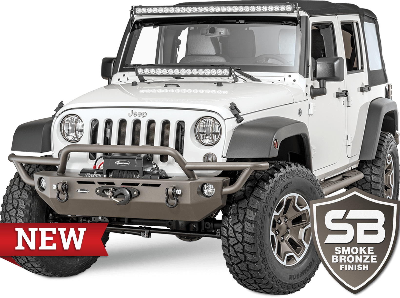 客製化白色Jeep Wrangler全新煙銅色塗裝 壁紙