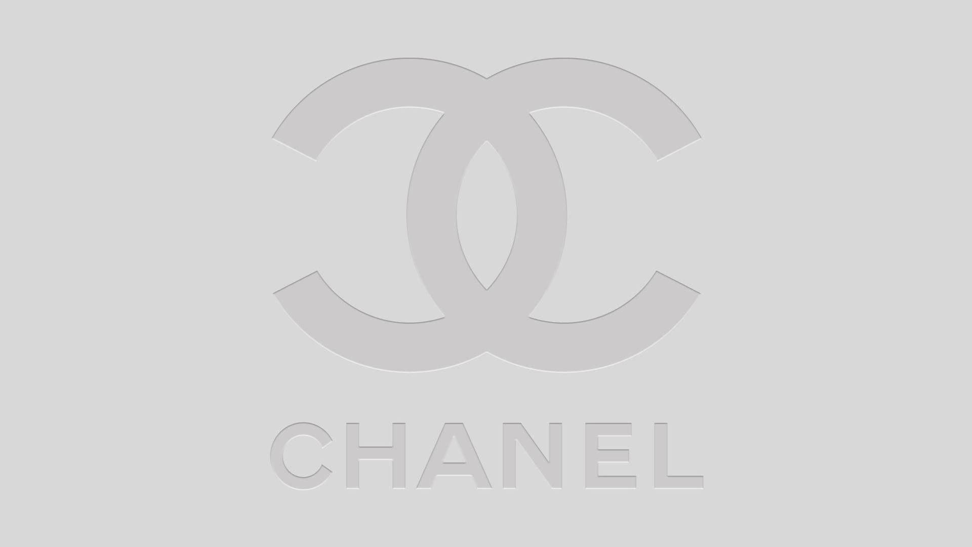 灰色 Chanel 標誌在淺灰色背景上。 — Jordan Logo 壁紙