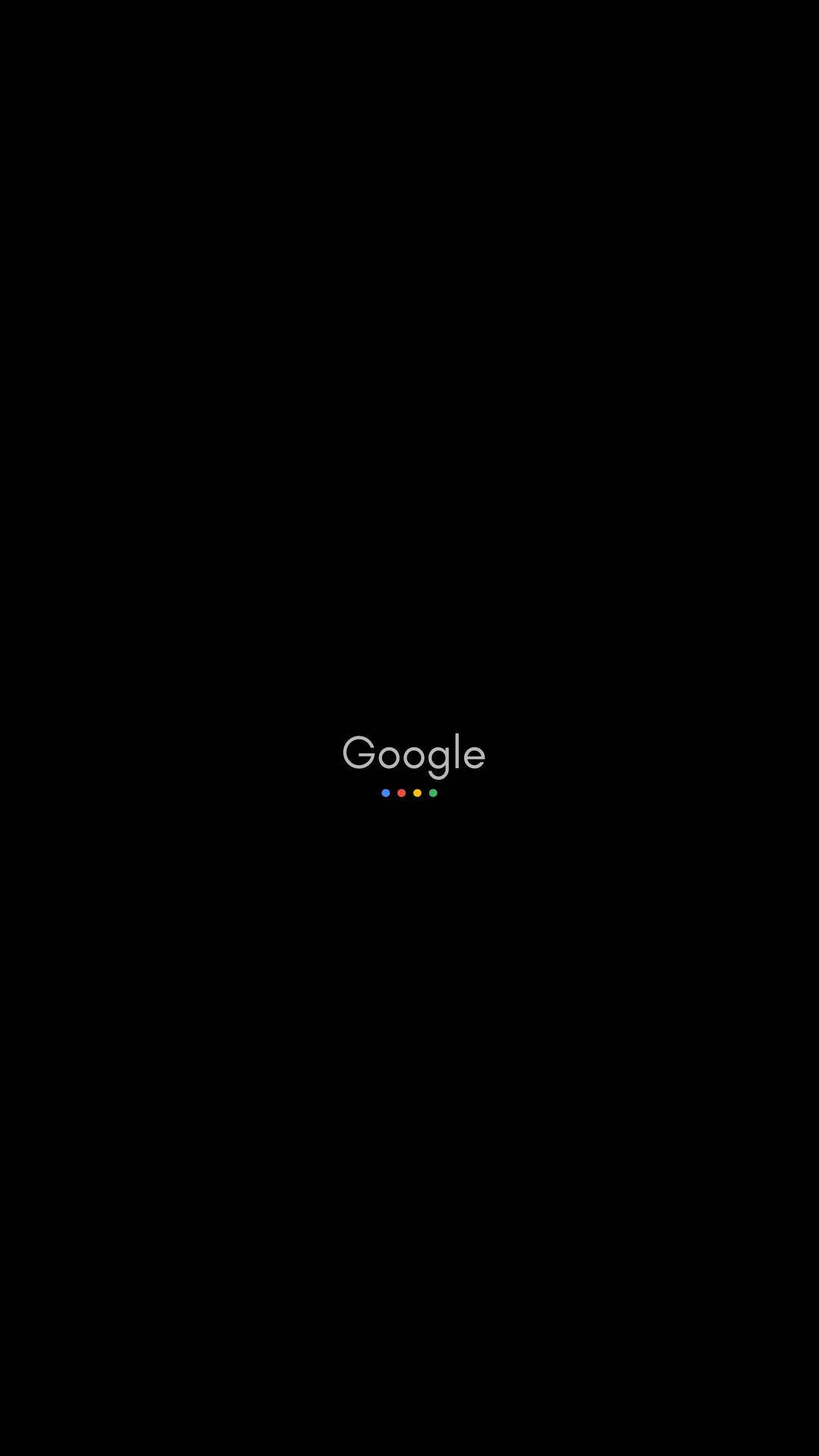 黑色背景上的Google標誌，帶有彩色圓點 — Google 壁紙