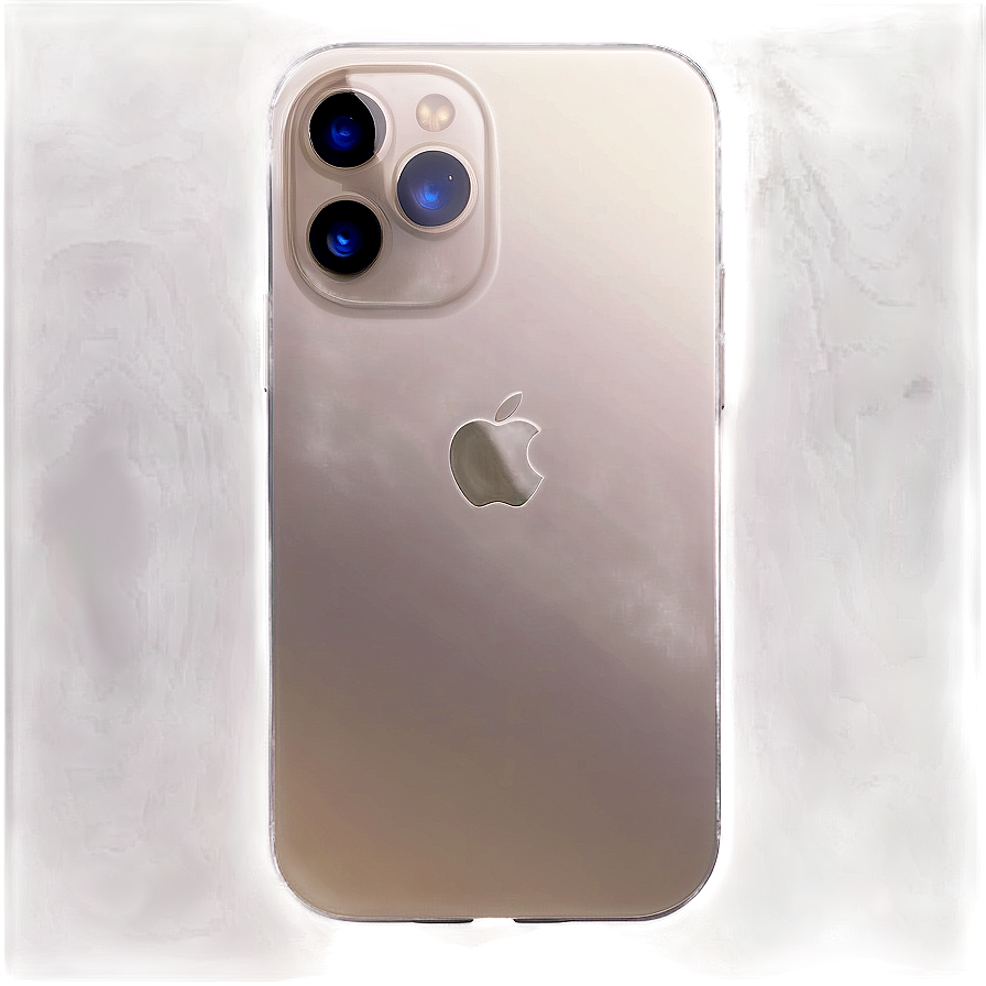 金色iPhone 14 Pro Max，配備三鏡頭和發光的彩虹色背景。 — iPhone 11 壁紙