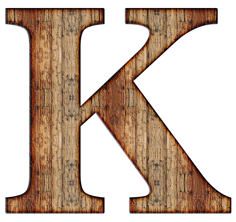 復古木質字母K 壁紙