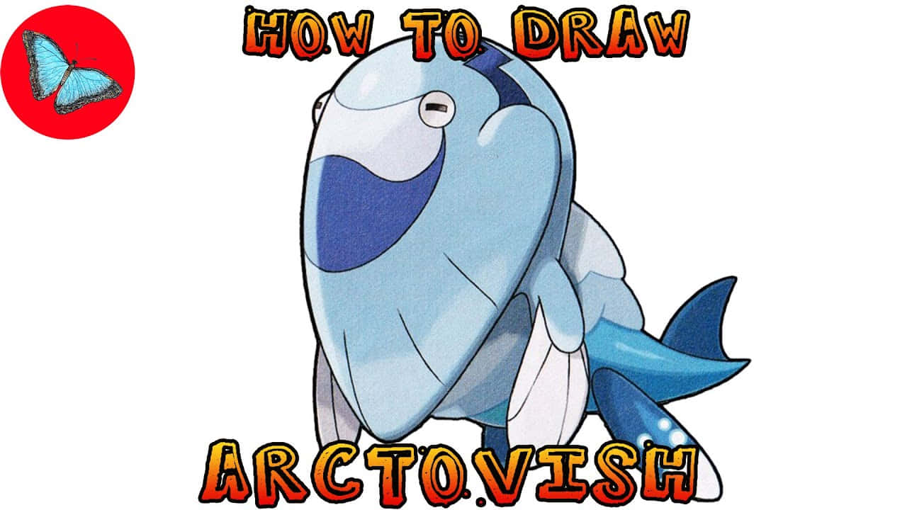 一隻名為 Arctovish 的藍色卡通魚寶可夢，面帶笑容並有鰭。 — 寶可夢 高畫質 壁紙