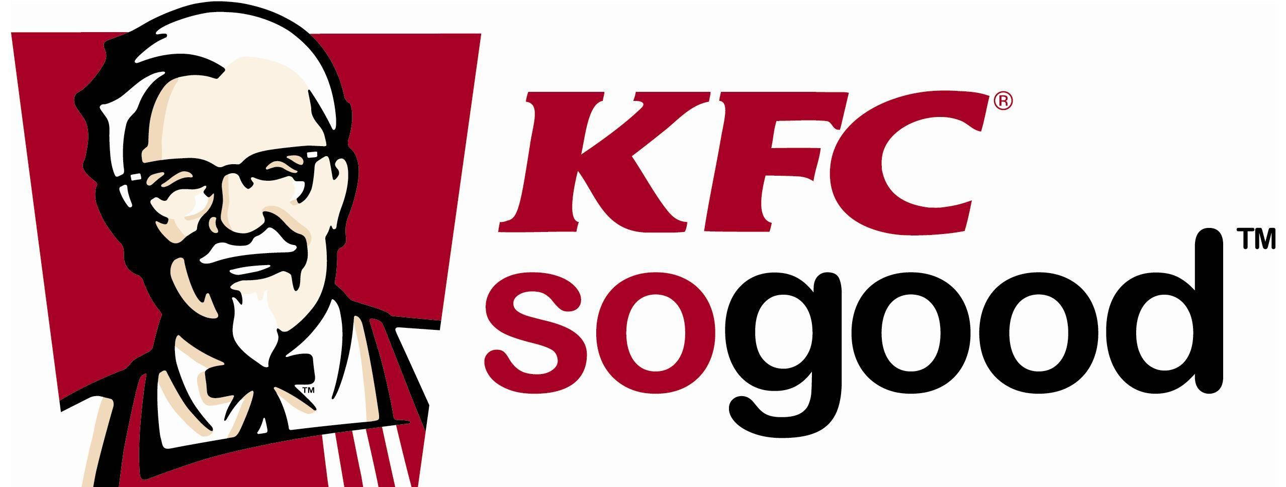 肯德基 桌布 壁紙 — KFC標誌，桑德斯上校以紅白色微笑，並帶有「so good」字樣。