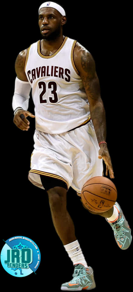 職業籃球運動員勒布朗詹姆斯在比賽中運球。 — NBA 壁紙