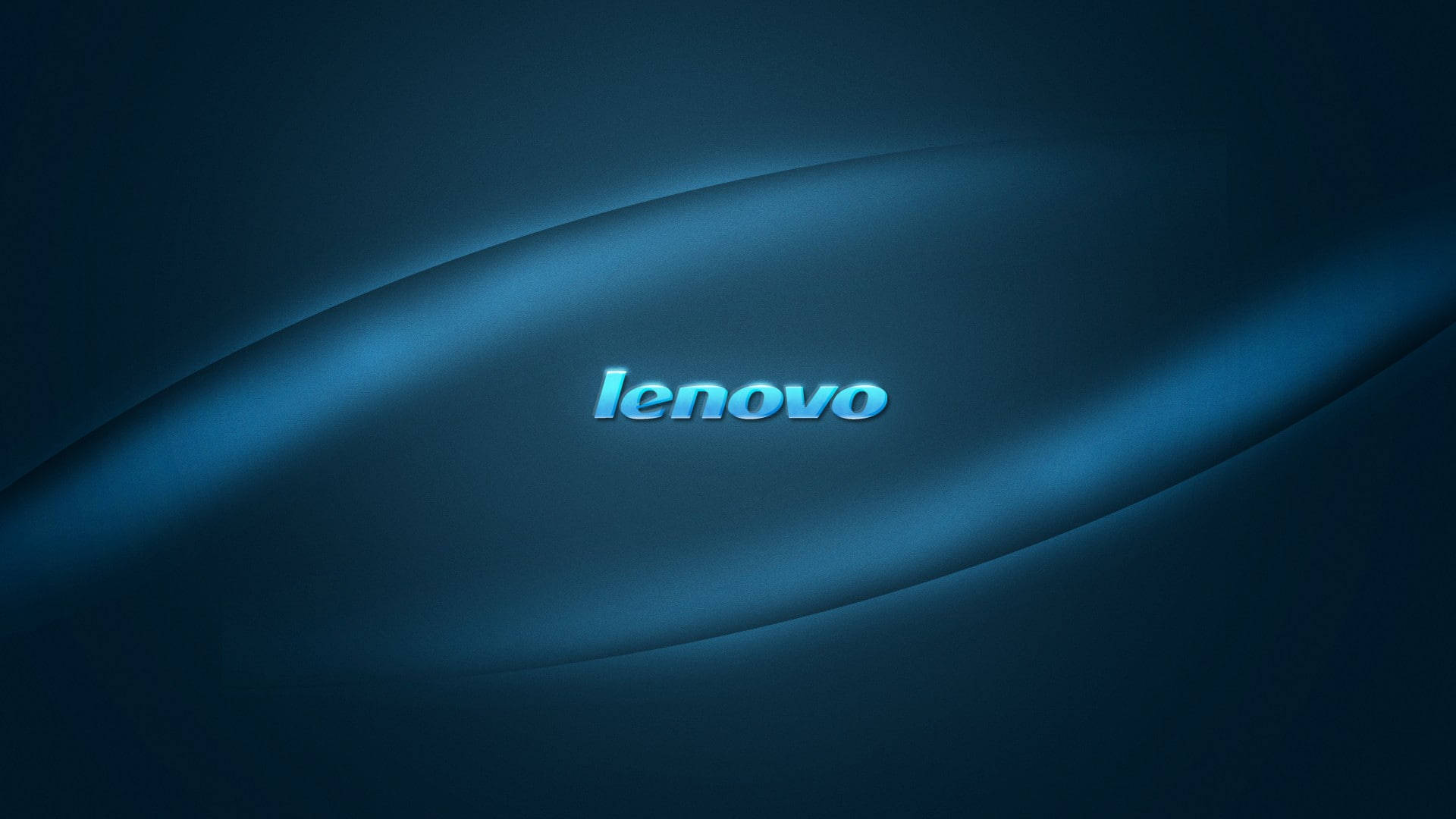 Lenovo 品牌標誌居中於帶有光線條紋的藍色漸變背景上。 — 深藍色 GIF 壁紙