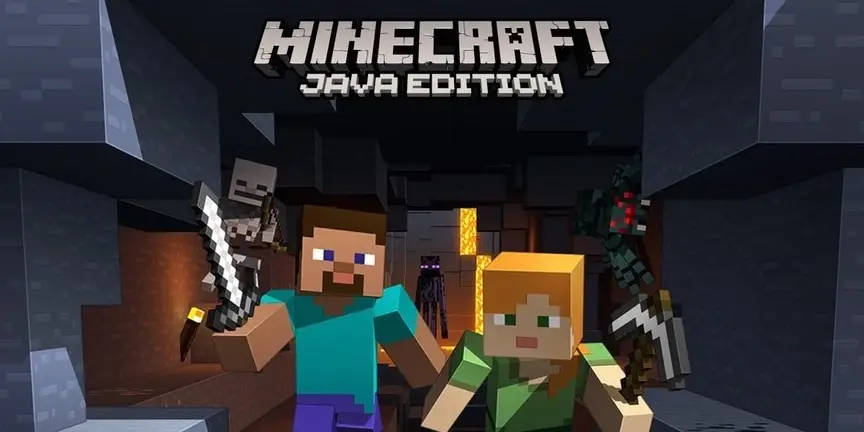 Minecraft玩家在黑暗洞穴中遇到敵對生物 — 1280x720 Minecraft 壁紙 壁紙