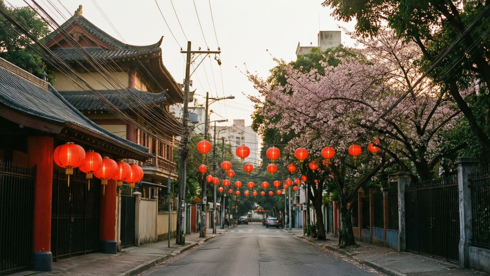 Liberdade 紅色燈籠 壁紙