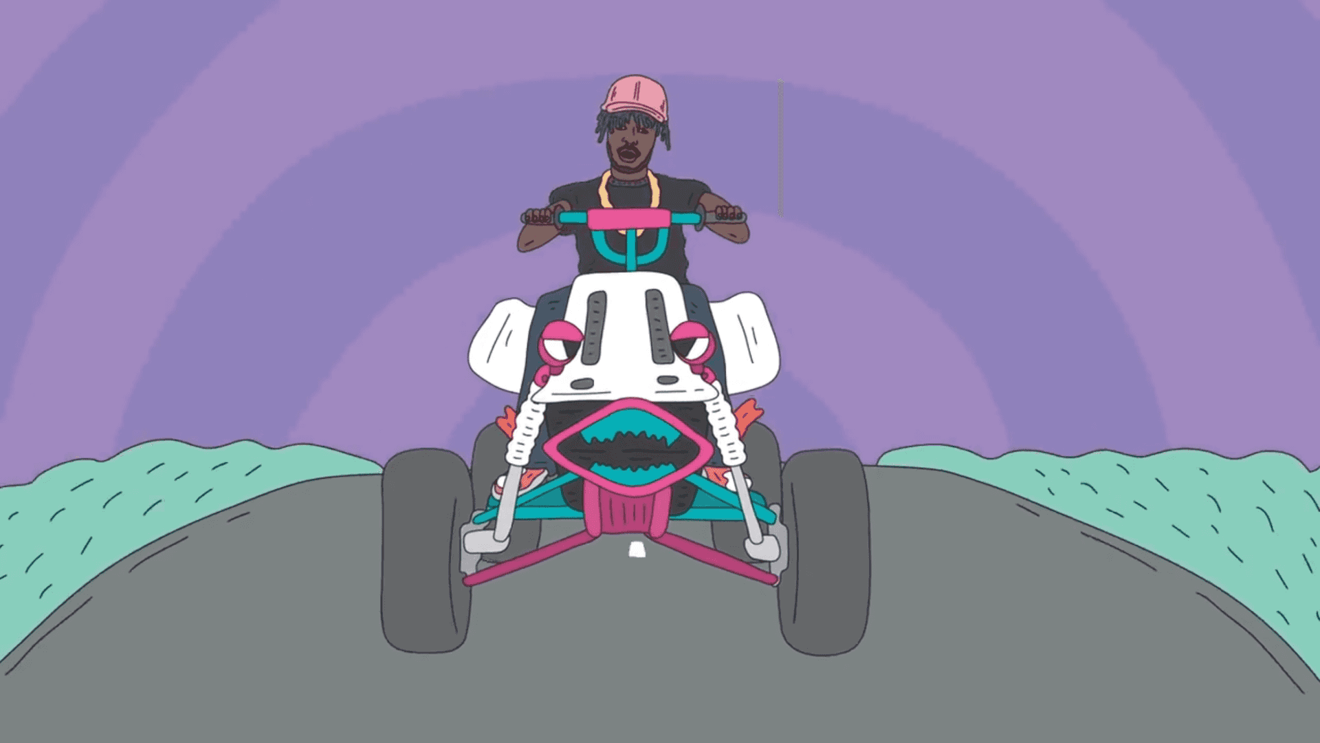 Lil Uzi Vert 在舞台上擺出令人驚嘆的姿勢 壁紙