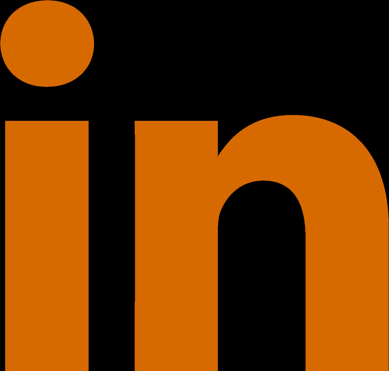 LinkedIn 標誌橘色背景 壁紙