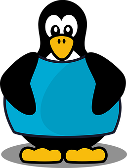 卡通Linux企鵝圖案 壁紙