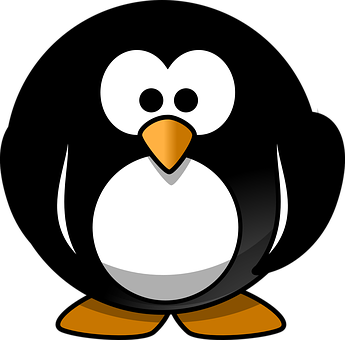 卡通Linux企鵝圖標 壁紙