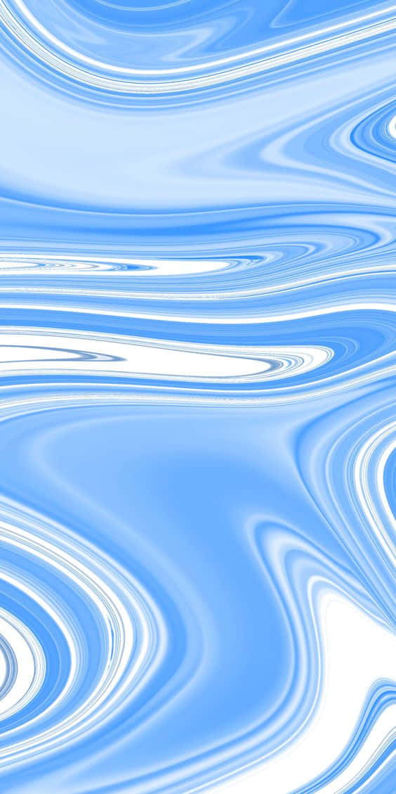  壁紙 — 流動的藍色和白色漩渦以光滑、有光澤的波浪流過整個畫面。