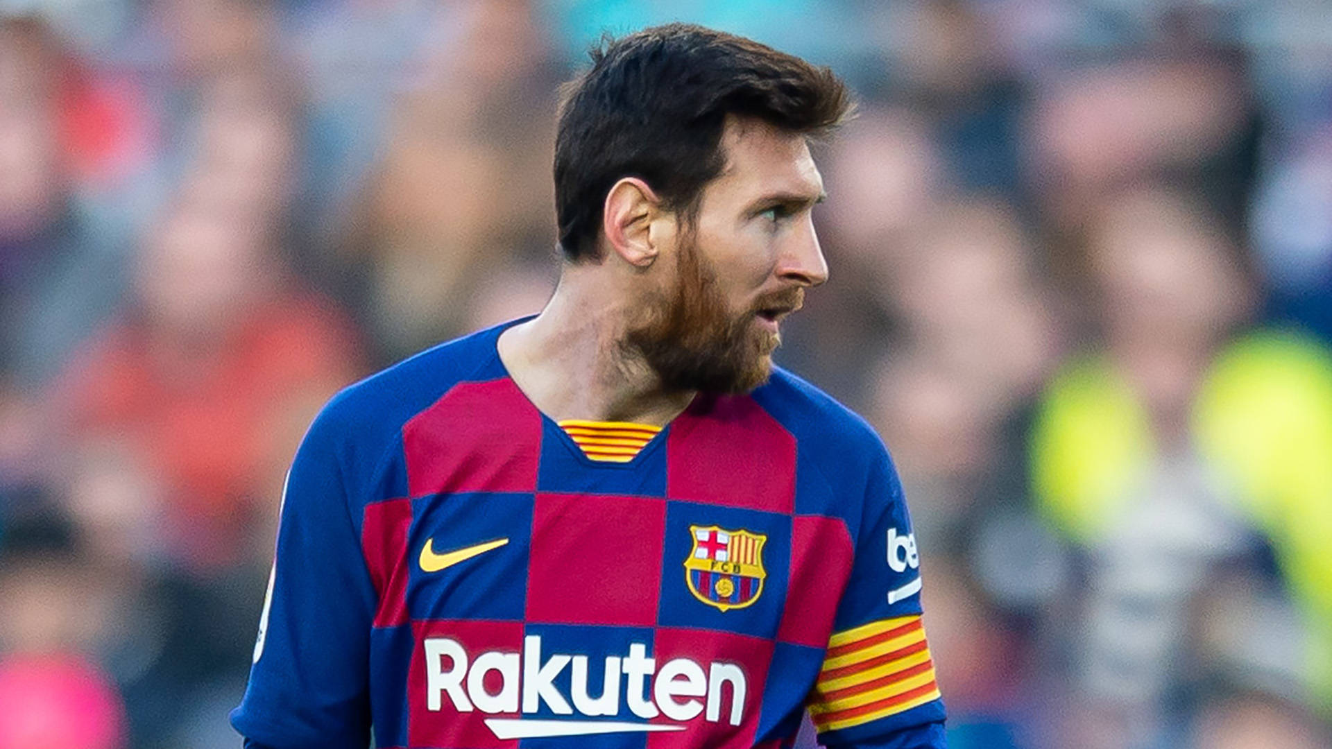里奧內爾·梅西在足球比賽中身穿FC巴塞隆納球衣。 — 梅西 PSG 壁紙