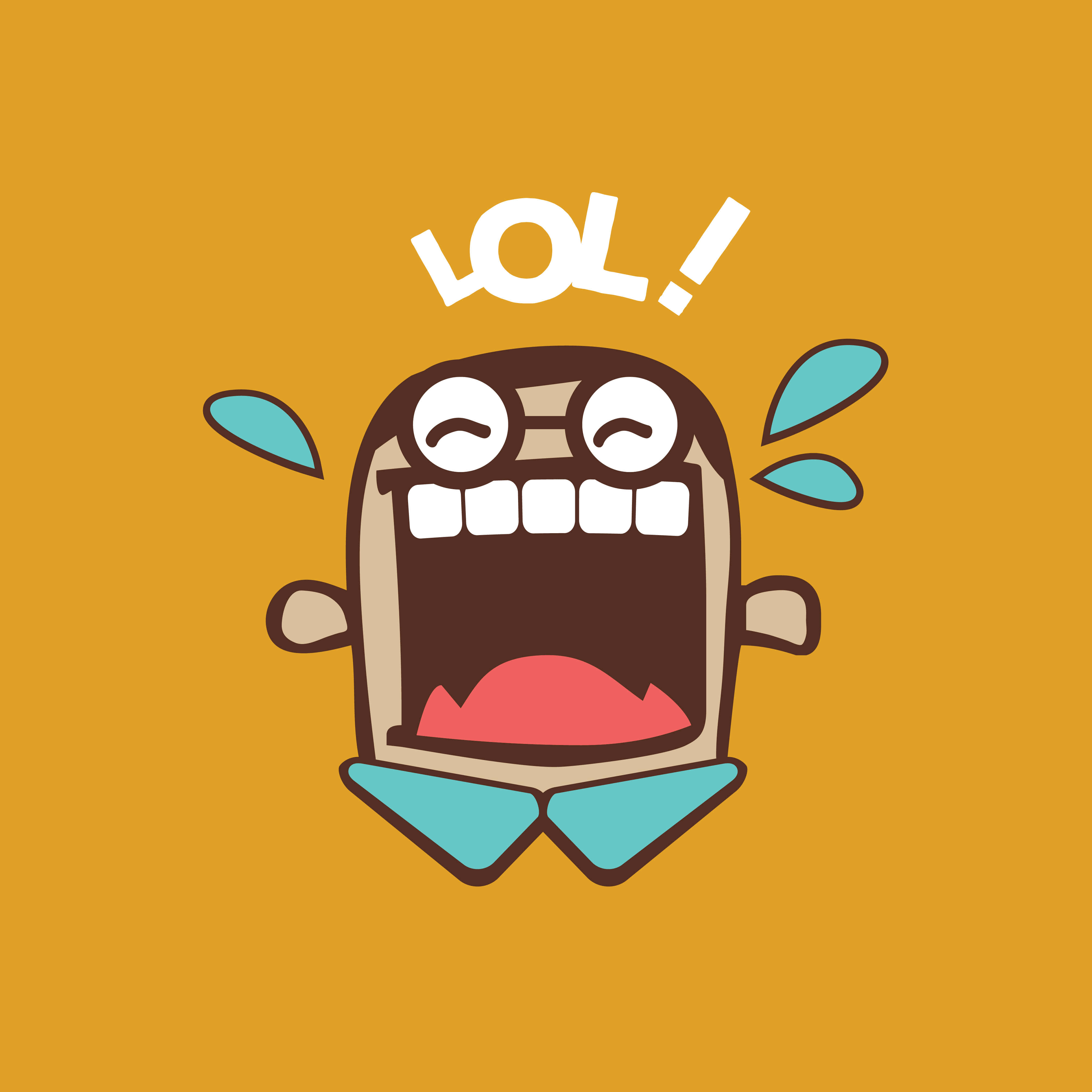 一個卡通人物臉上寫著「lol」 壁紙