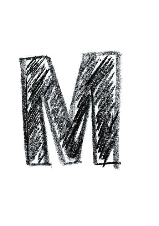 黑板風格字母M 壁紙