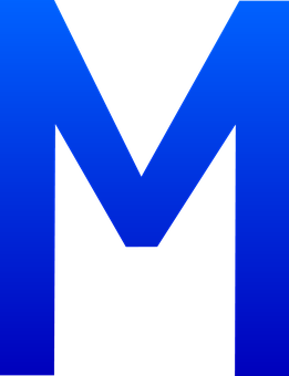 藍色字母M設計 壁紙