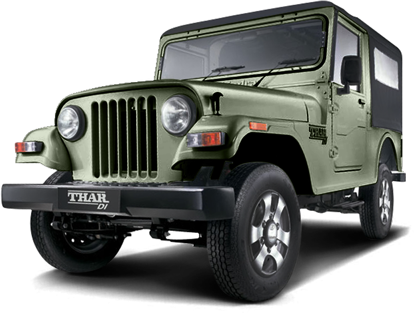 Mahindra Thar D I 綠色越野車 壁紙