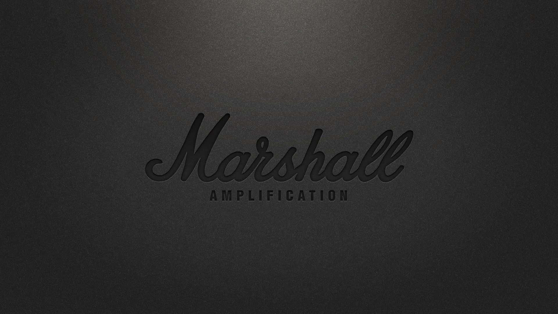 Marshall 音箱標誌於黑色背景上 壁紙
