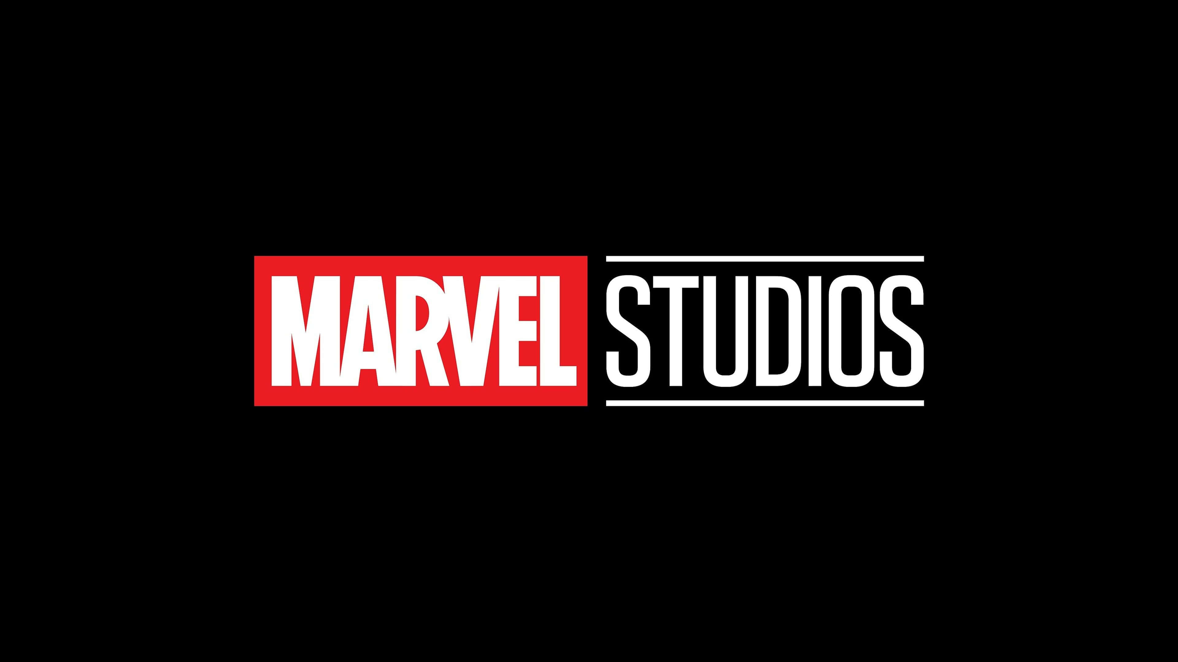 漫威 桌布 壁紙 — Marvel Studios 標誌以粗體白色文字顯示在黑色背景上，'MARVEL' 後面有一個紅色矩形區塊。