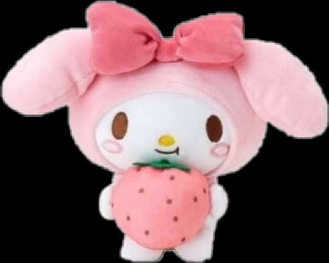 我的 Melody 與草莓絨毛玩偶 壁紙
