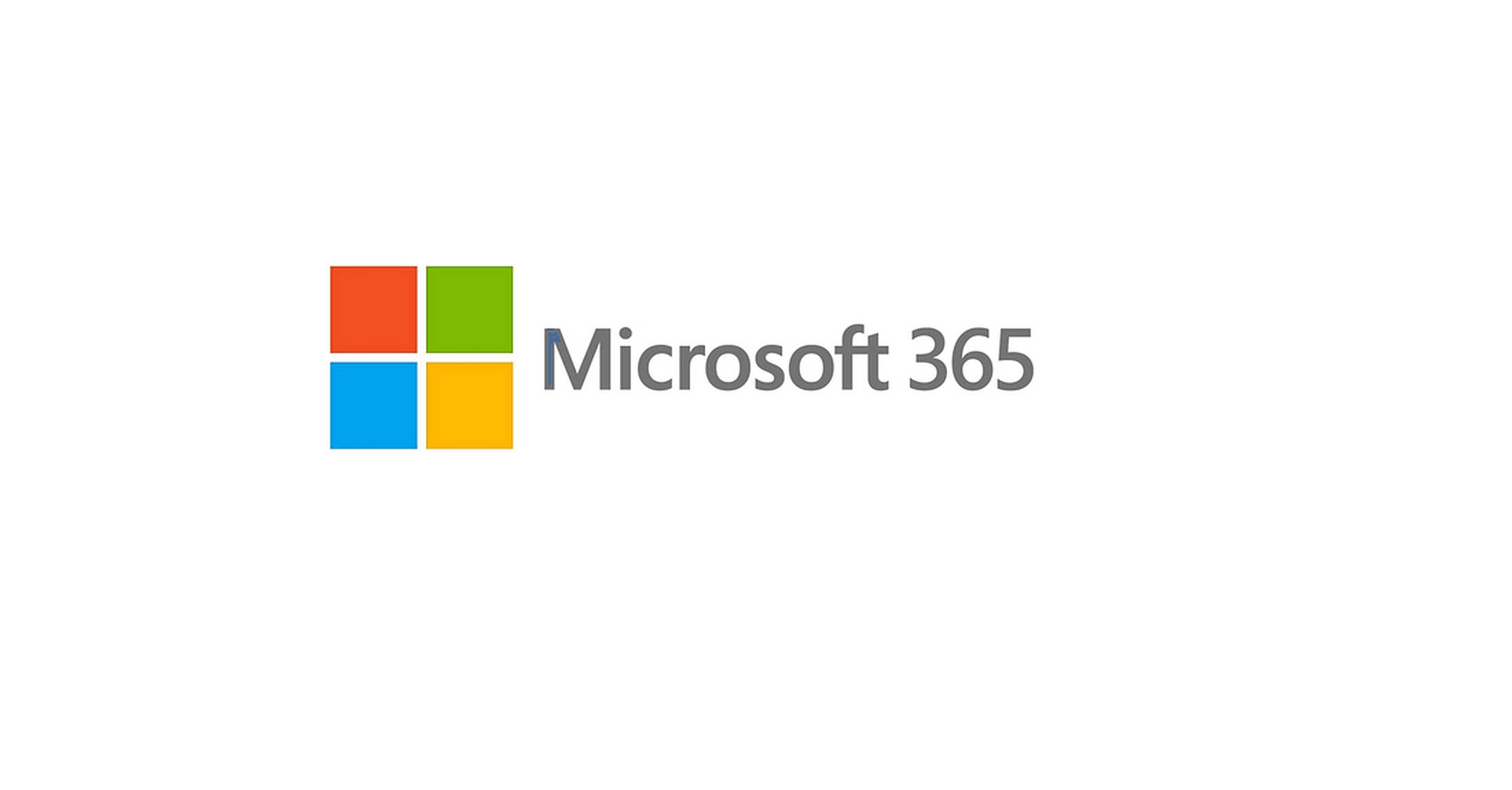 Office 365 桌布 壁紙 — Microsoft 365 標誌，在純白色背景上有四個彩色正方形。