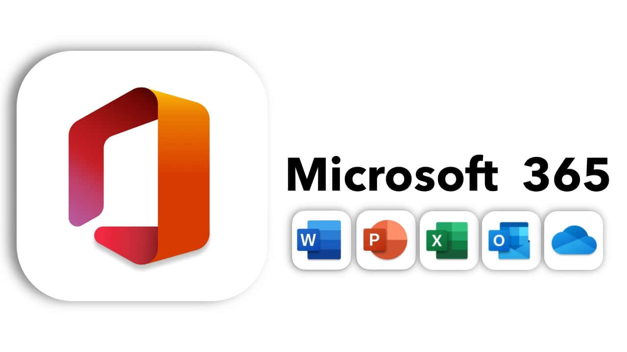 Microsoft Office 365 標誌搭配多種圖示 壁紙