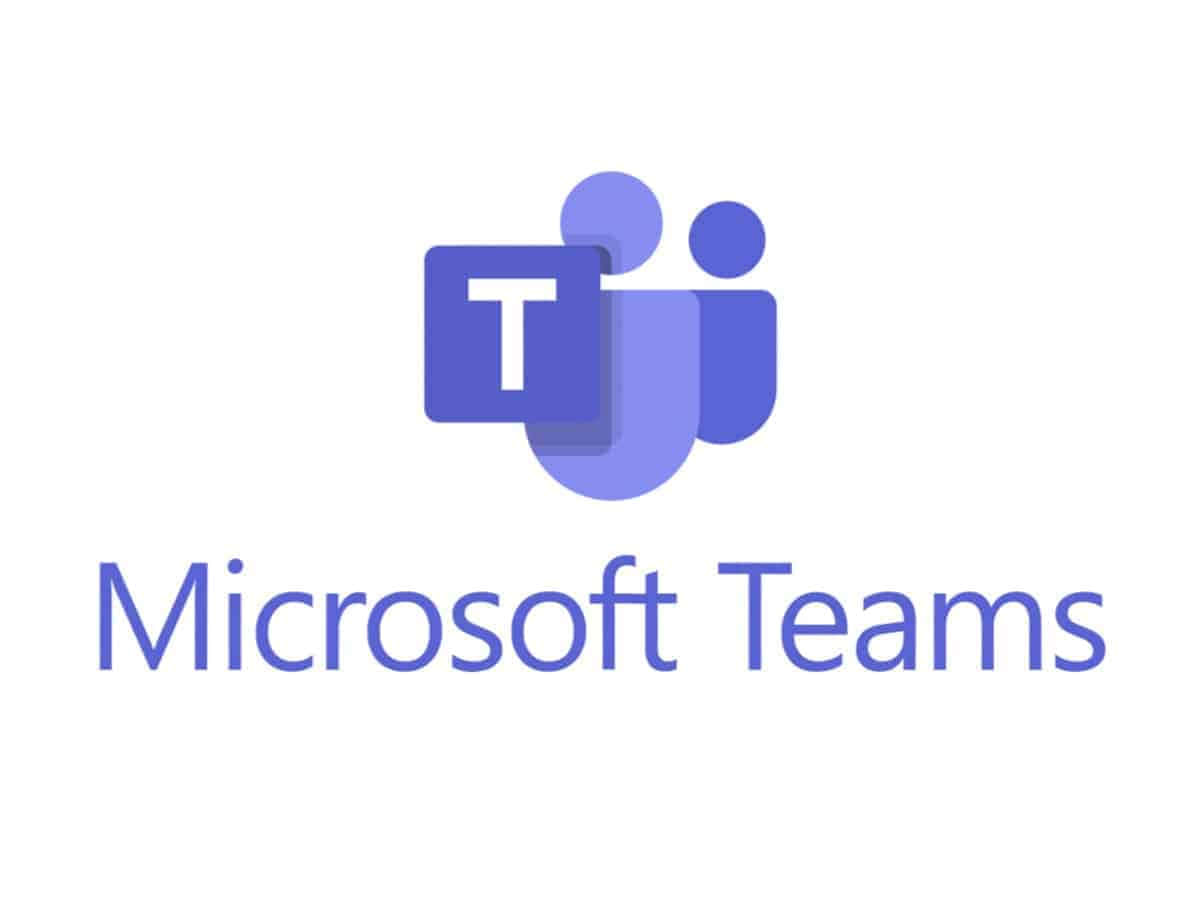Microsoft Teams 標誌，帶有紫色 T 和抽象人物，背景為白色。 — Microsoft Teams 壁紙