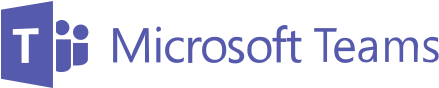 microsoft 桌布 壁紙 — Microsoft Teams 標誌，帶有紫色 T 圖示和文字，背景為黑色。