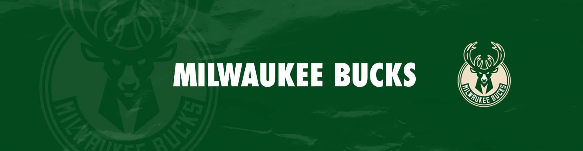 Milwaukee Bucks Logo 桌布 壁紙 — Milwaukee Bucks 標誌及球隊名稱以粗體白色文字顯示於有紋理的深綠色背景上。